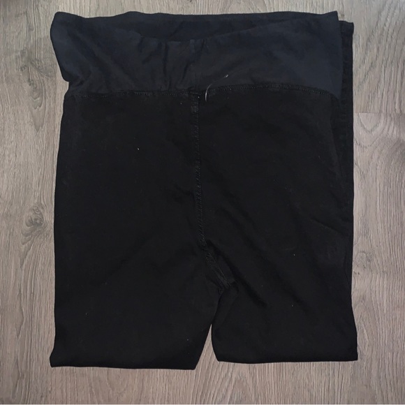H&M Mama Maternity Size XL over bump skinny jeans Black High Rib - Picture 3 of 5